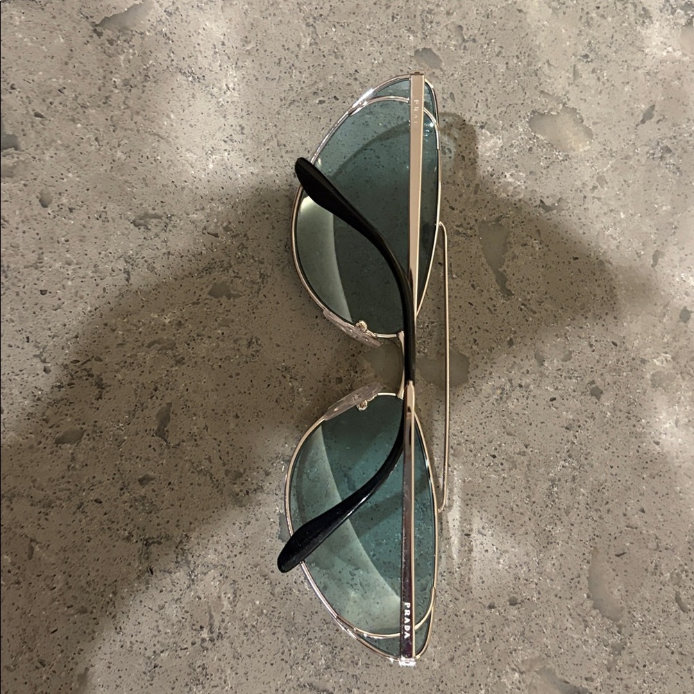 Prada Silver and Teal Sunglasses - Picture 3 of 3